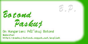 botond paskuj business card